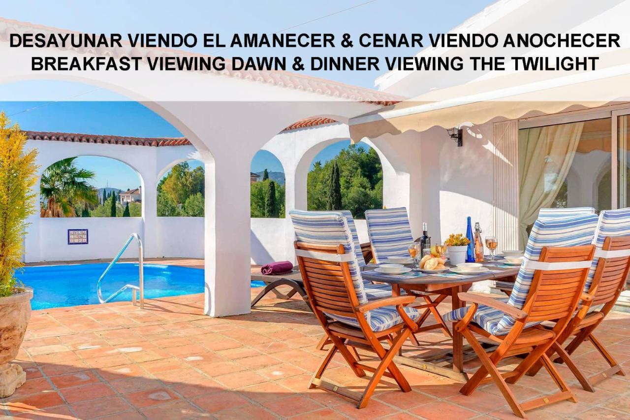 Private Heated Pool, Jacuzzi & 1225M2 Garden In Villa Cipreses Frigiliana Ngoại thất bức ảnh